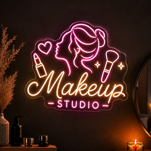 Makeup Studio Neon Sign Beauty Salon LED Light Makeup Room Wall Decor Beauty Bar Sign Aesthetic Studio Decor Salon Business Sign Gift