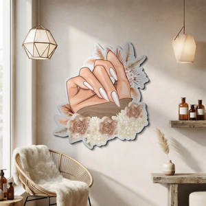 Nail Salon Sign Metal Wall Art Manicure Decor Nail Studio Aesthetic Gift Beauty Bar Sign Nail Tech Gift Wall Hang Interior Art