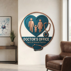 Metal Doctor Office Sign, Family Practice Wall Art, Personalized Medical Clinic Decor, Nurse Graduation Gift, Stethoscope Sign