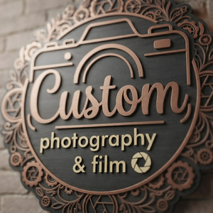 Personalized Photography Sign, Custom Wooden Camera Decor, Photographer Studio Wall Art, Video Film Maker Gift, Studio Sign