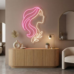 Hair Beauty Neon Sign Hair Salon LED Light Hair Stylist Wall Decor Beauty Studio Sign Aesthetic Salon Decor Hairdresser Business Sign
