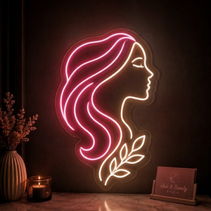 Hair Beauty Neon Sign Hair Salon LED Light Hair Stylist Wall Decor Beauty Studio Sign Aesthetic Salon Decor Hairdresser Business Sign