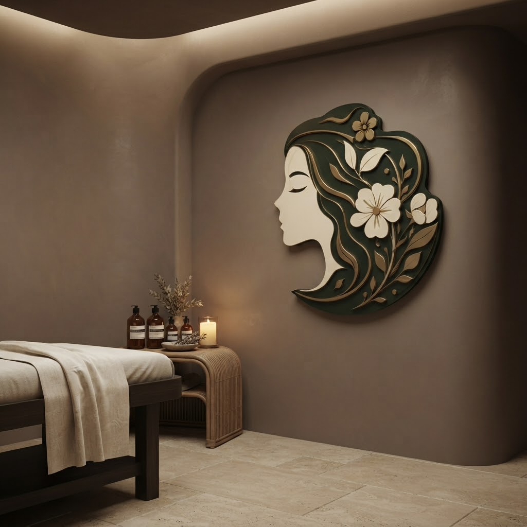 Beauty Spa Sign Metal Wall Art Aesthetic Salon Decor Esthetician Gift Facial Studio Sign Skincare Decor Wall Hang Interior Art