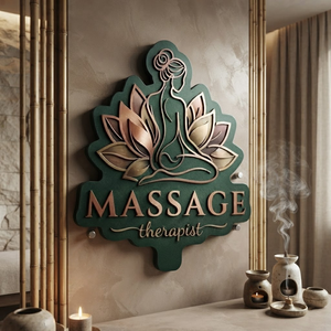 Massage Therapist Sign Metal Wall Art Spa Decor Wellness Studio Gift Zen Aesthetic Healing Space Decor Massage Room Wall Hang