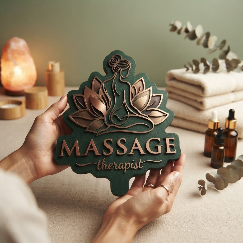 Massage Therapist Sign Metal Wall Art Spa Decor Wellness Studio Gift Zen Aesthetic Healing Space Decor Massage Room Wall Hang
