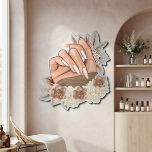 Nail Salon Sign Metal Wall Art Manicure Decor Nail Studio Aesthetic Gift Beauty Bar Sign Nail Tech Gift Wall Hang Interior Art
