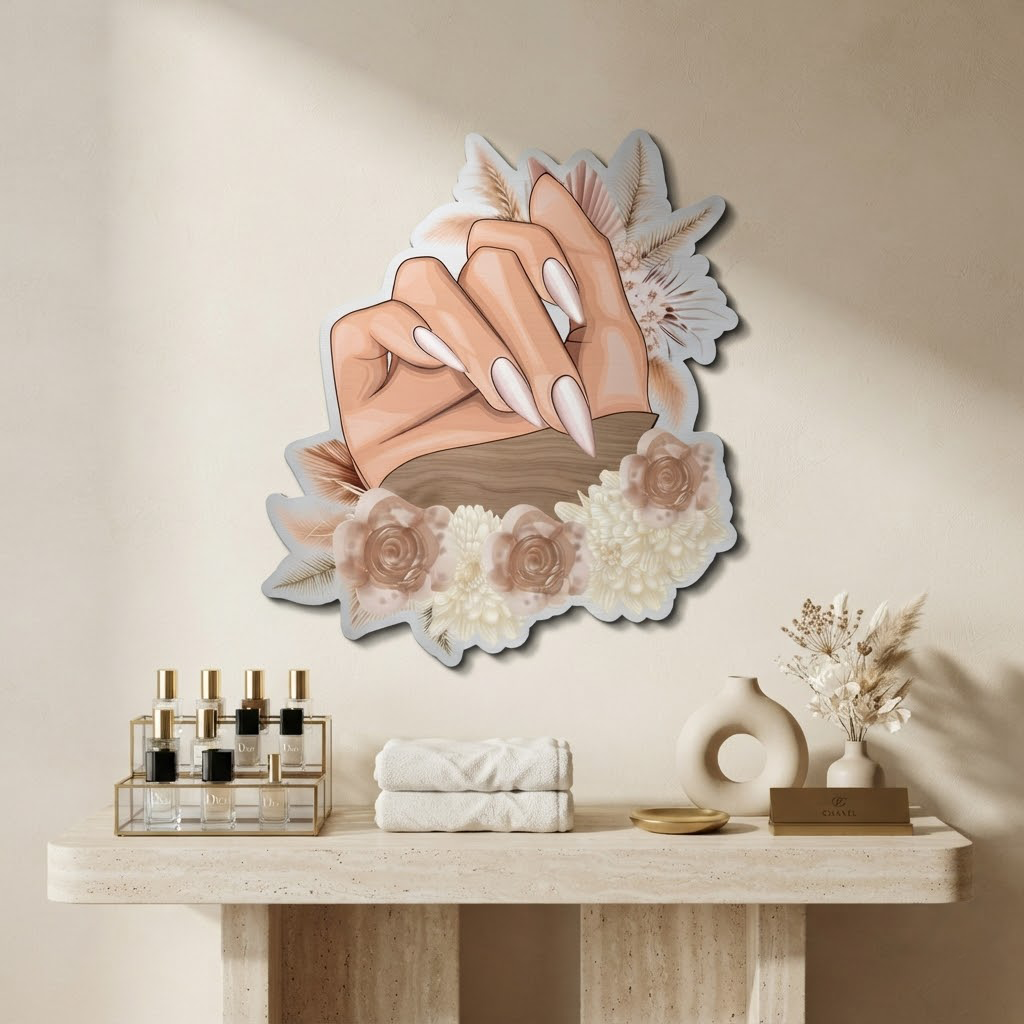 Nail Salon Sign Metal Wall Art Manicure Decor Nail Studio Aesthetic Gift Beauty Bar Sign Nail Tech Gift Wall Hang Interior Art