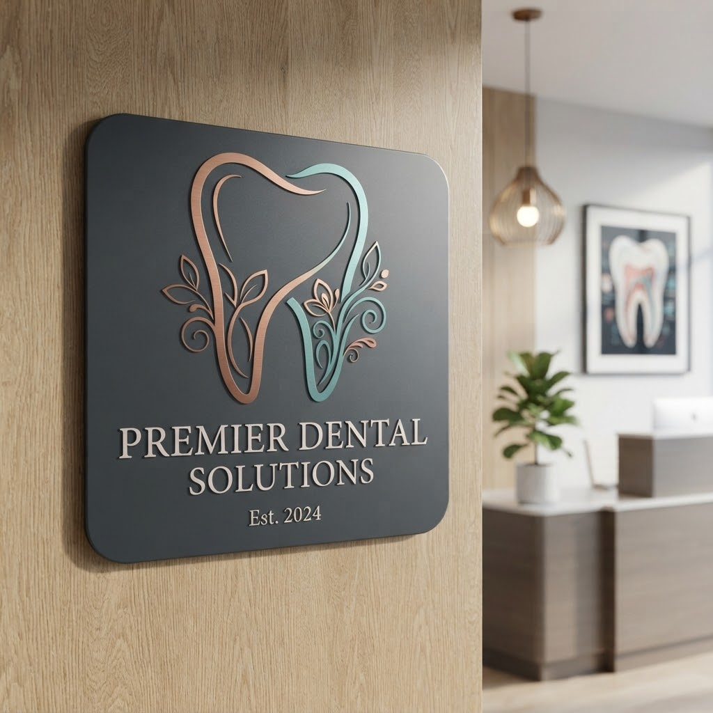 Dental Office Metal Sign, Custom Dentist Clinic Wall Decor, Personalized Dental Clinic Sign, Dentist Office Decor, Reception Sign, Clinic Art