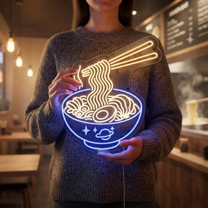 Ramen Neon Sign, Custom Neon Sign Japanese Noodle Bar Decor, Personalized Foodie Gift, Ramen Shop Wall Art, Kitchen Decor, Restaurant Sign