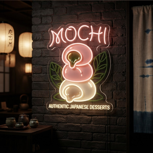 Mochi Neon Sign, Custom Neon Sign Japanese Dessert Sign, Personalized Cafe Decor, Japanese Foodie Gift, Sweet Shop Wall Art, Bakery Sign
