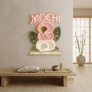 Mochi Neon Sign, Custom Neon Sign Japanese Dessert Sign, Personalized Cafe Decor, Japanese Foodie Gift, Sweet Shop Wall Art, Bakery Sign