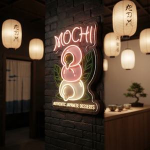 Mochi Neon Sign, Custom Neon Sign Japanese Dessert Sign, Personalized Cafe Decor, Japanese Foodie Gift, Sweet Shop Wall Art, Bakery Sign
