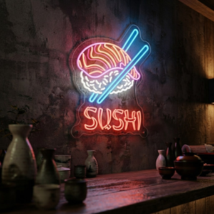 Sushi Neon Sign, Custom Neon Sign Japanese Restaurant Decor, Personalized Foodie Gift, Sushi Bar Wall Art, Kitchen Decor, Restaurant Sign