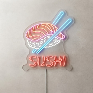 Sushi Neon Sign, Custom Neon Sign Japanese Restaurant Decor, Personalized Foodie Gift, Sushi Bar Wall Art, Kitchen Decor, Restaurant Sign