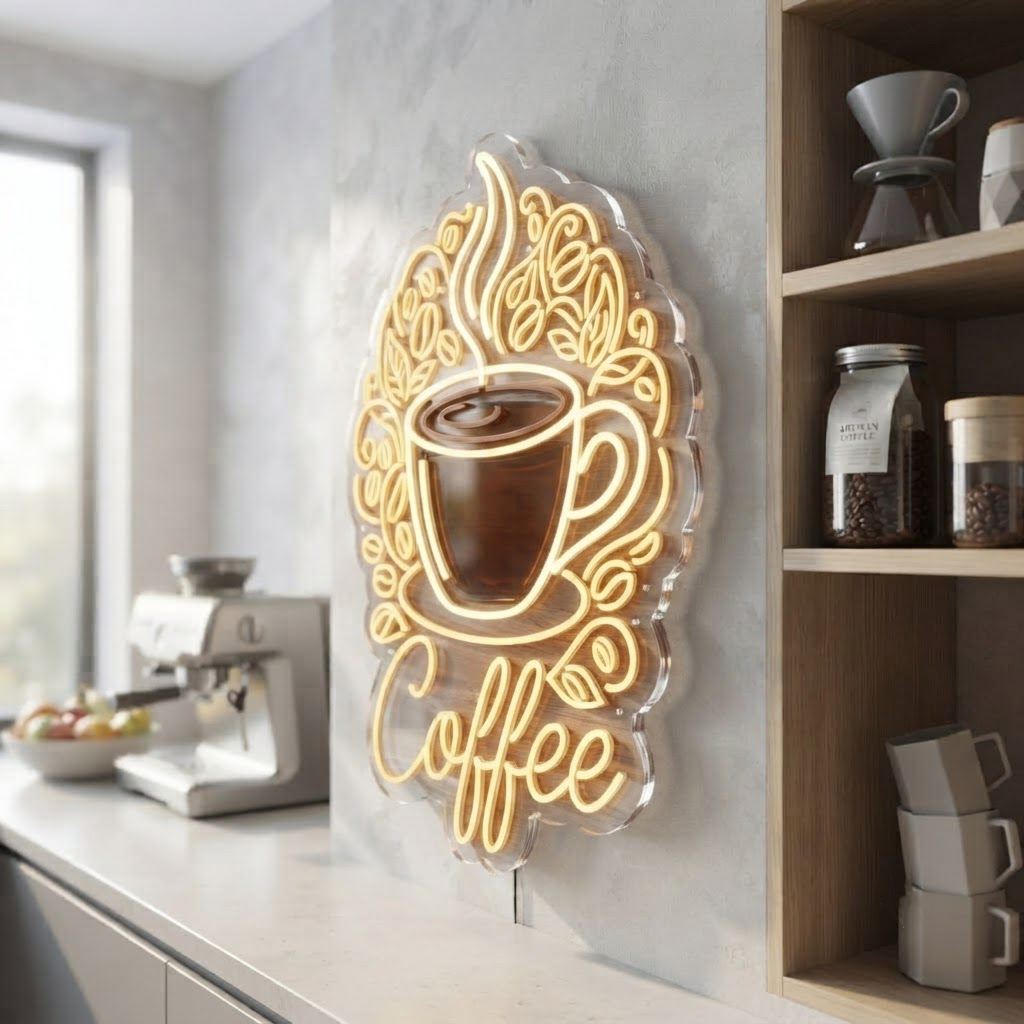 Coffee Neon Sign, Custom Neon Sign Coffee Bar Decor, Personalized Coffee Shop Sign, Kitchen Wall Art, Coffee Lover Gift, Cafe Sign, Espresso Decor