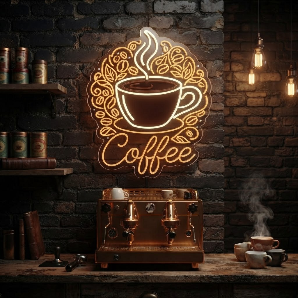 Coffee Neon Sign, Custom Neon Sign Coffee Bar Decor, Personalized Coffee Shop Sign, Kitchen Wall Art, Coffee Lover Gift, Cafe Sign, Espresso Decor
