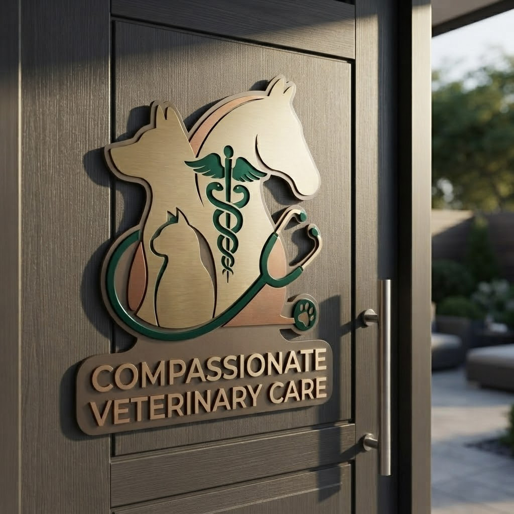 Metal Veterinary Clinic Sign, Personalized Pet Hospital Decor, Veterinarian Office Wall Art, Animal Clinic Logo Sign, Vet Groomer Gift