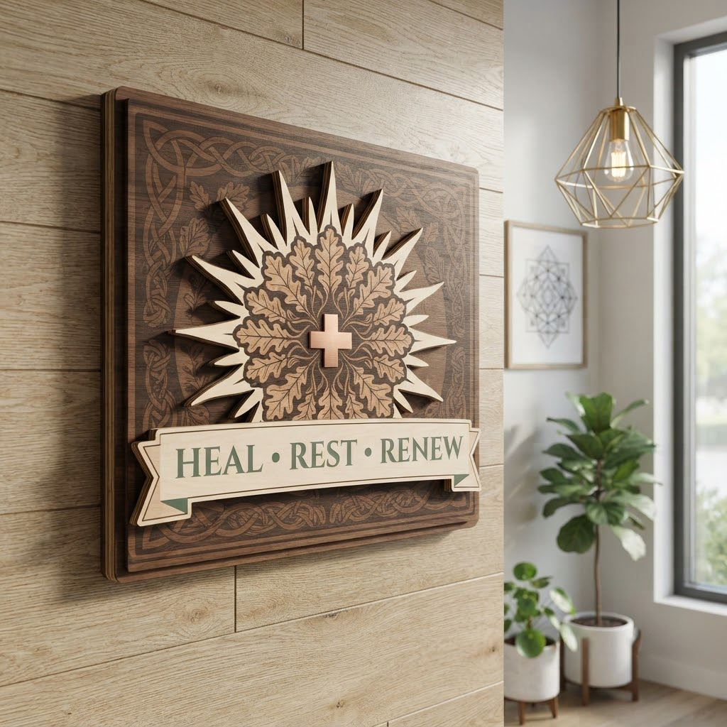 Heal Rest Renew Sign, Wellness Center Decor, Medical Office Wall Art, Therapist Office Sign, Mental Health Decor
