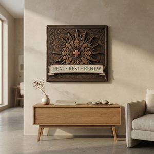 Heal Rest Renew Sign, Wellness Center Decor, Medical Office Wall Art, Therapist Office Sign, Mental Health Decor