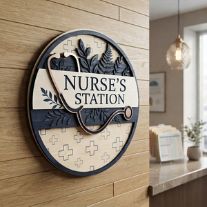 Nurse Station Metal Sign, Personalized Nurse Gift, Medical Office Wall Art, Hospital Decor, Nurse Graduation Gift, Clinic Decor