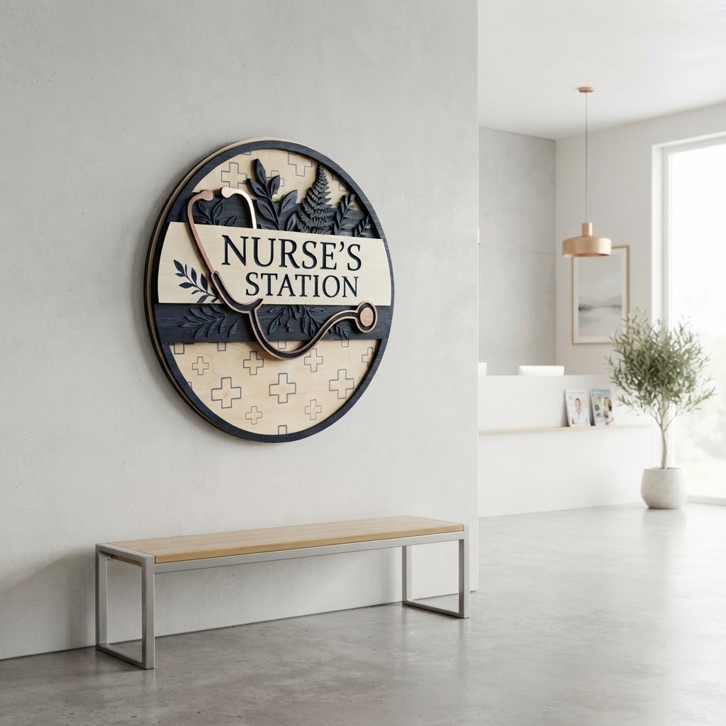 Nurse Station Metal Sign, Personalized Nurse Gift, Medical Office Wall Art, Hospital Decor, Nurse Graduation Gift, Clinic Decor