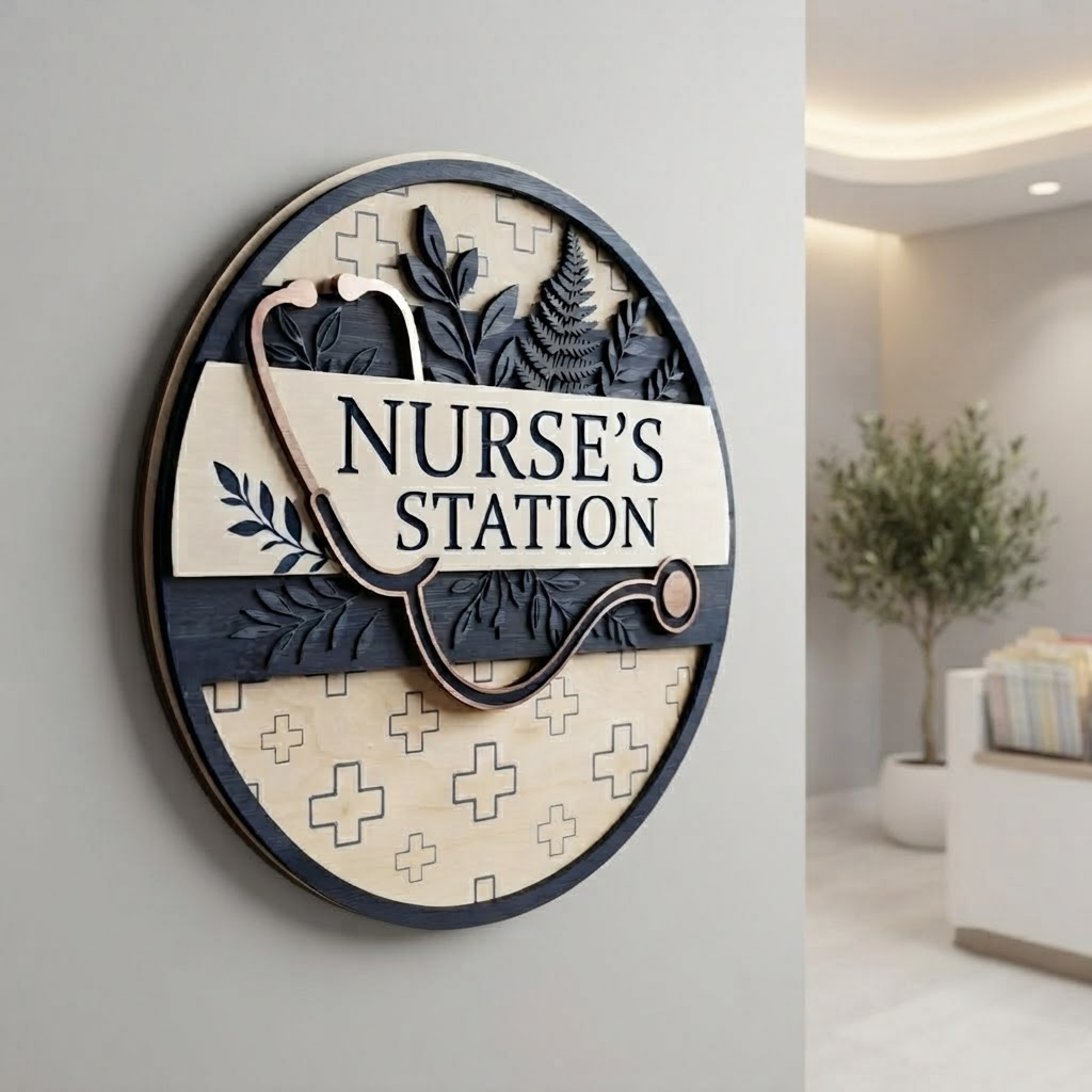 Nurse Station Metal Sign, Personalized Nurse Gift, Medical Office Wall Art, Hospital Decor, Nurse Graduation Gift, Clinic Decor