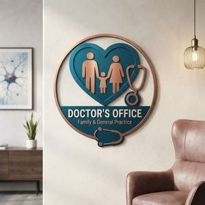 Metal Doctor Office Sign, Family Practice Wall Art, Personalized Medical Clinic Decor, Nurse Graduation Gift, Stethoscope Sign