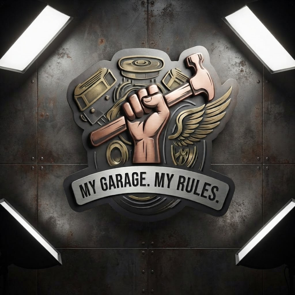 My Garage My Rules Sign, Metal Man Cave Decor, Mechanic Workshop Wall Art, Dad Birthday Gift, Automotive Sign