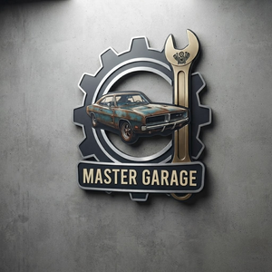 Metal Garage Sign, Master Garage Wall Decor, Personalized Man Cave Decor, Industrial Wall Art, Vintage Car Sign, Mechanic Gift for Him