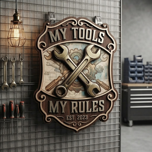 Wooden Garage Sign, Custom Tool Workshop Decor, Man Cave Wall Art, Personalized Gift For Him, Mechanic Sign, Dad Workshop Gift, Wood Decor