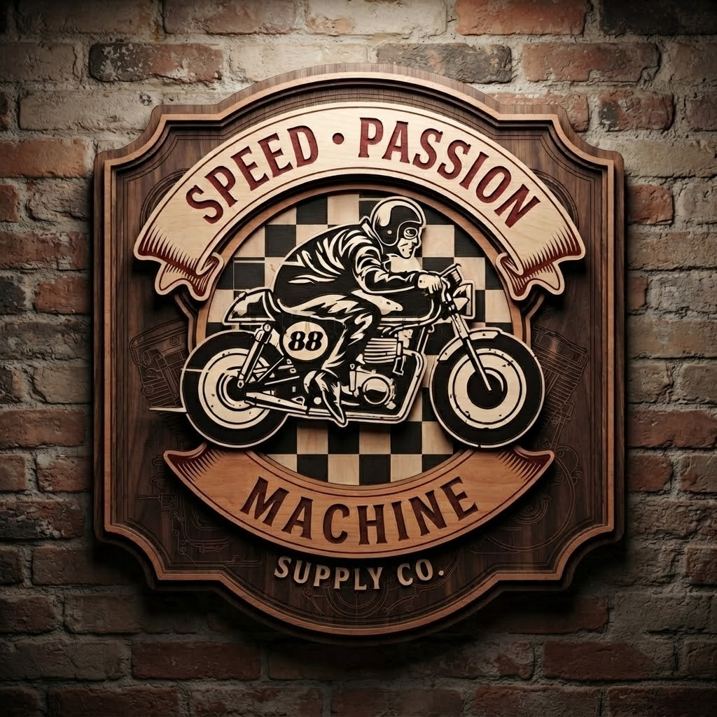 Motorcycle Shop Sign, Custom Wooden Garage Decor, Speed Passion Wall Art, Man Cave Gift, Mechanic Sign, Biker Gift, Vintage Style Sign