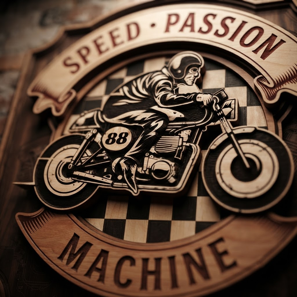 Motorcycle Shop Sign, Custom Wooden Garage Decor, Speed Passion Wall Art, Man Cave Gift, Mechanic Sign, Biker Gift, Vintage Style Sign