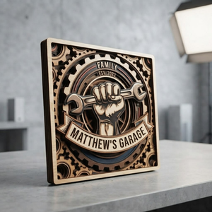 Personalized Garage Sign, Custom Wooden Tool Sign, Matthew's Garage Decor, Mechanic Wall Art, Dad Workshop Gift, Handyman Sign