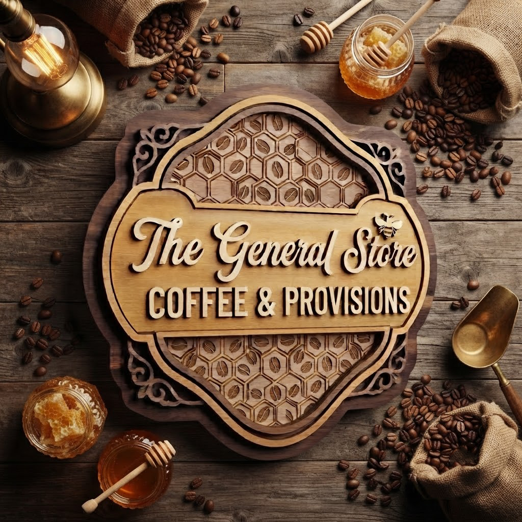 Custom Coffee Shop Sign, Personalized General Store Decor, Wooden Coffee Sign, Provisions Wall Art, Coffee Bar Decor, Cafe Sign